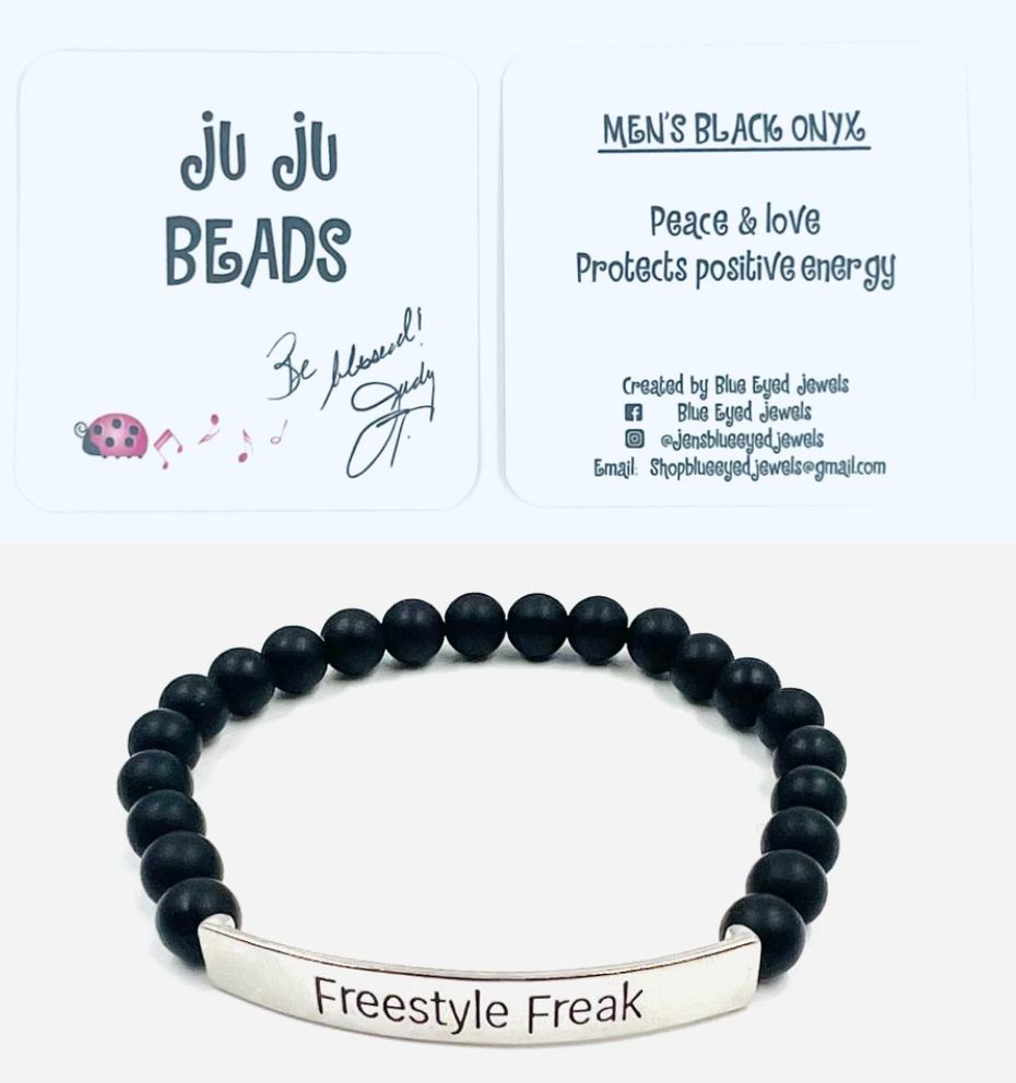 Men's Black Onyx Bracelet- Freestyle Freak