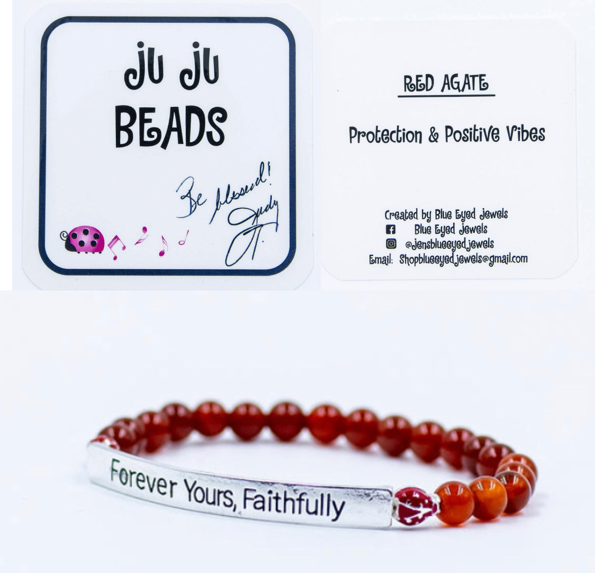 Red Agate Bracelet - Forever Yours, Faithfully