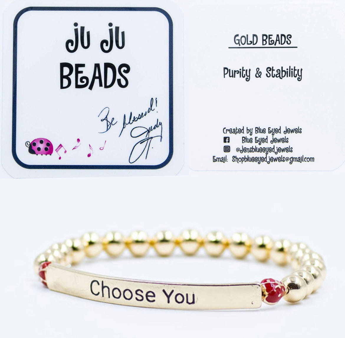 Gold Beaded Bracelet - Choose You