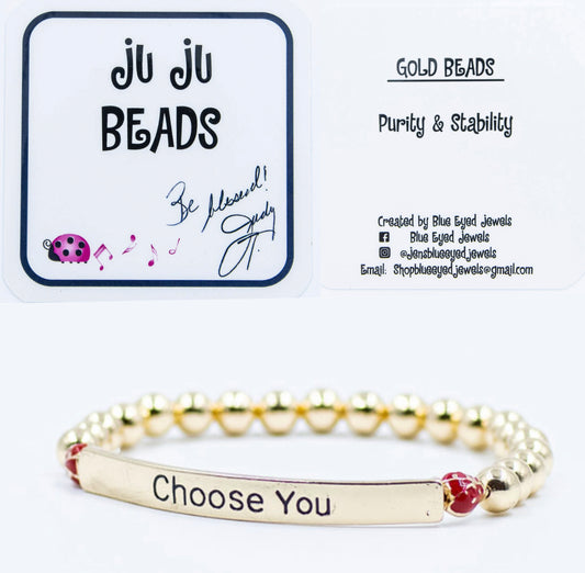 Gold Beaded Bracelet - Choose You