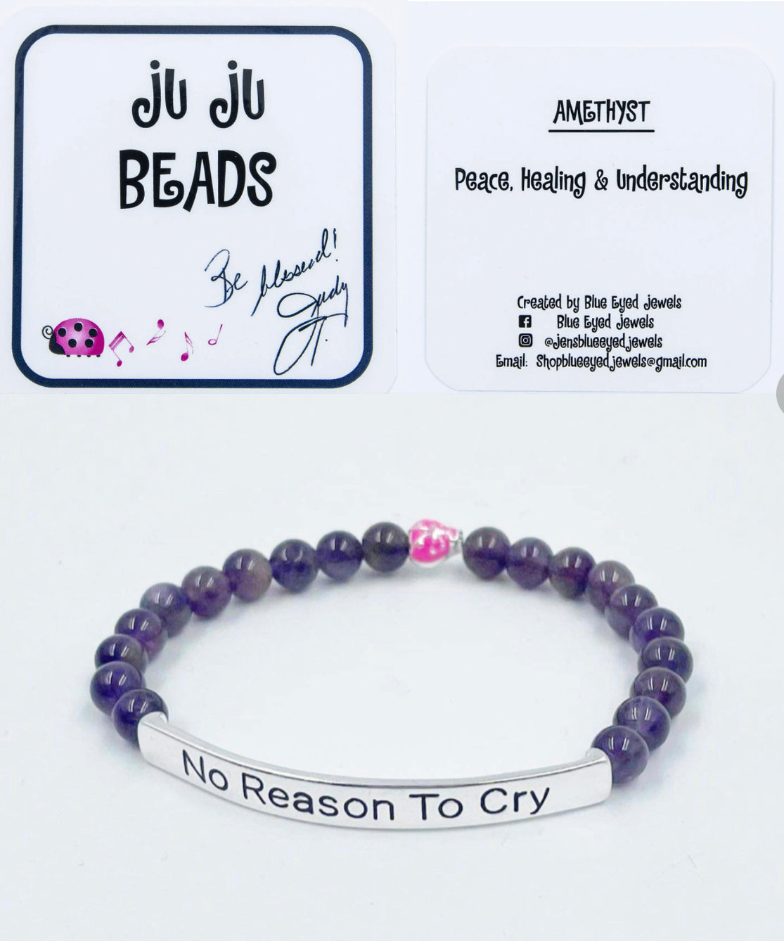 Amethyst Bracelet - No Reason To Cry